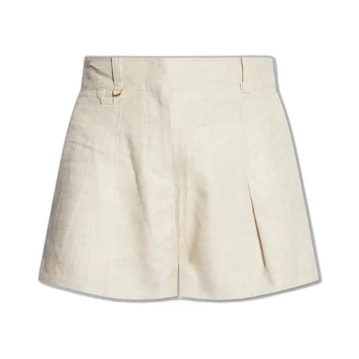 Pleated Linen Shorts
