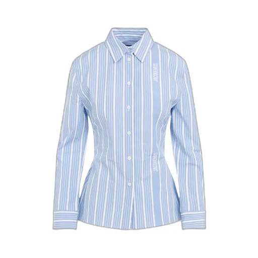 Striped Poplin Shirt With Cut-Out Back