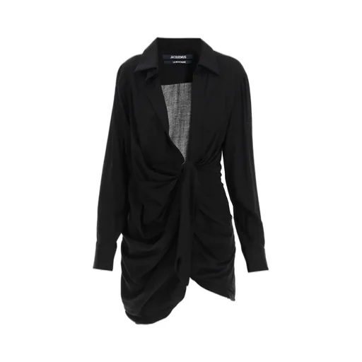 Draped Shirt Dress