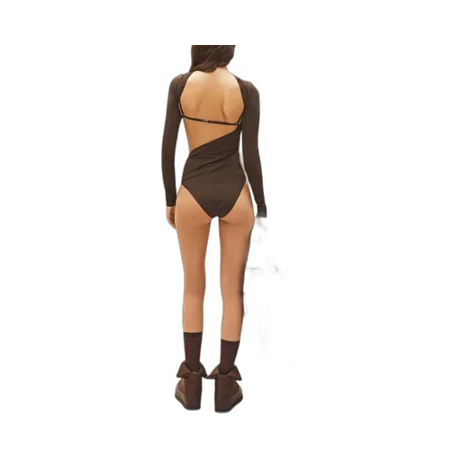 Asymmetric Cutout Bodysuit