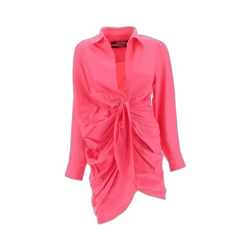 Ruched Shirt Dress