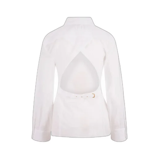 Poplin Shirt With Open Back