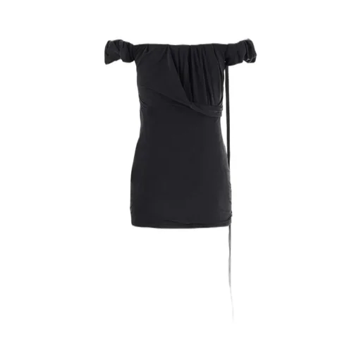Off-The-Shoulder Draped Mini Dress