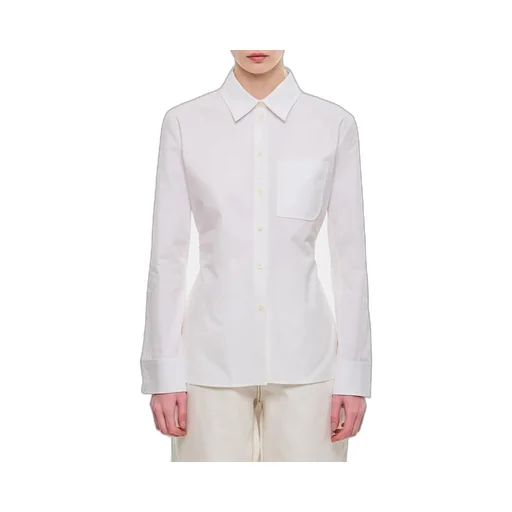 Cotton Poplin Shirt With Open Back