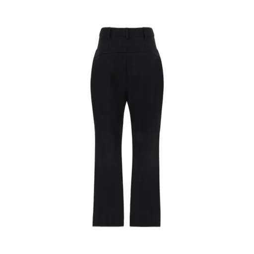 High-Waisted Flared Trousers