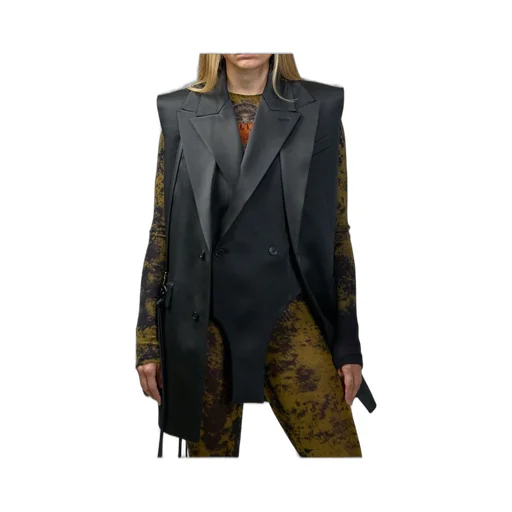 Sleeveless Double-Breasted Blazer