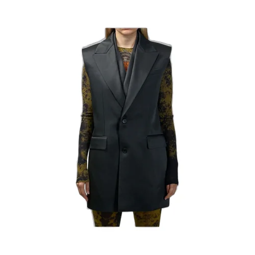 Sleeveless Double-Breasted Blazer