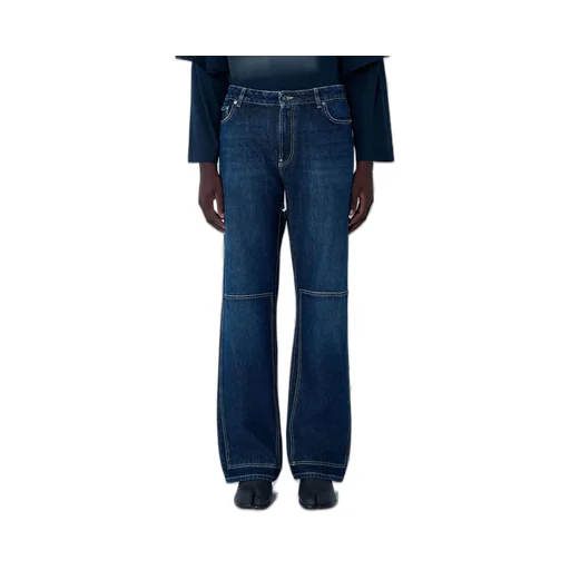 Distressed Wide-Leg Jeans
