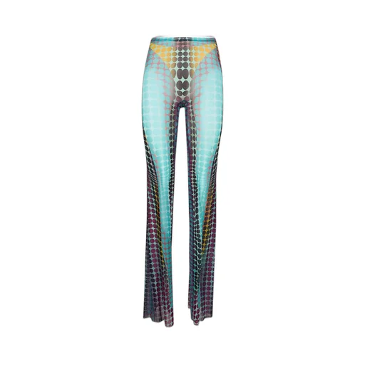 Mesh Flare Pants
