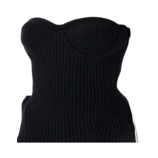 Ribbed Strapless Corset Top
