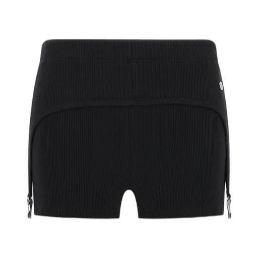 Ribbed Shorts With Harness Detail
