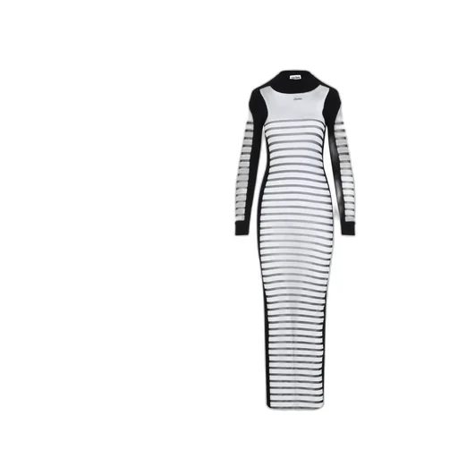 Striped Long Sleeve Maxi Dress
