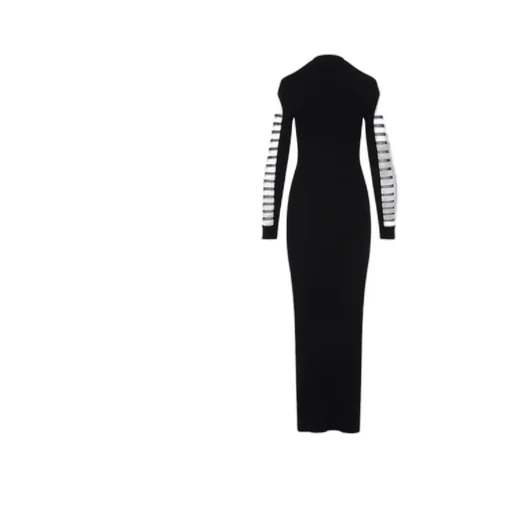 Striped Long Sleeve Maxi Dress