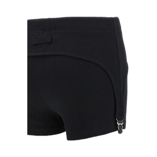 Ribbed Shorts With Harness Detail