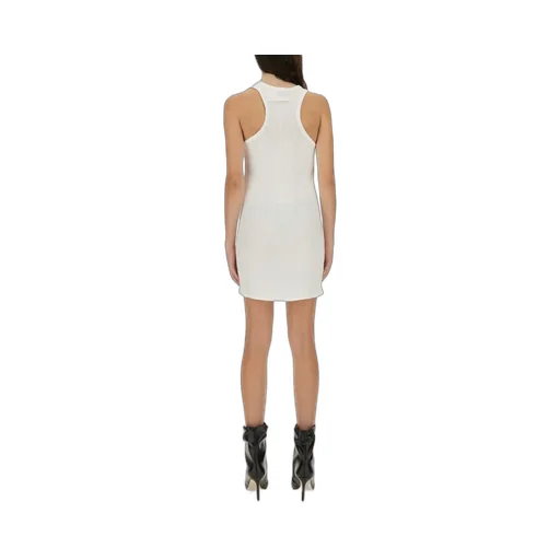 Ribbed Tank Dress With Garter Straps