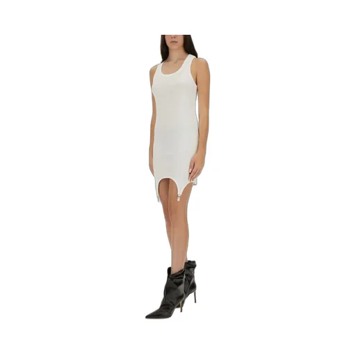 Ribbed Tank Dress With Garter Straps