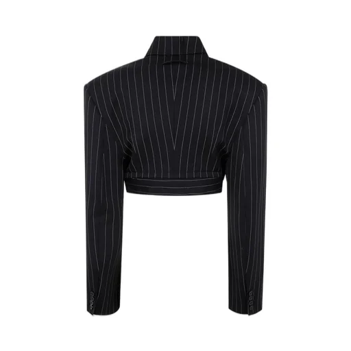 Cropped Blazer With Belt