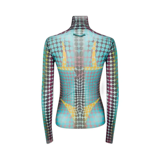 Mesh Turtleneck Top