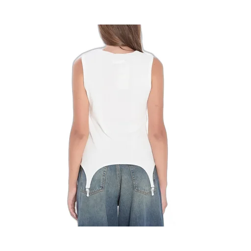 Ribbed Tank Top With Suspenders