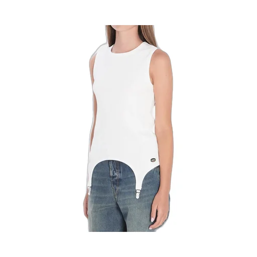 Ribbed Tank Top With Suspenders