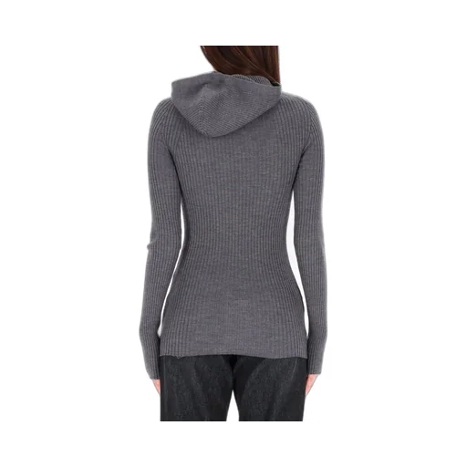 Ribbed Knit Hoodie