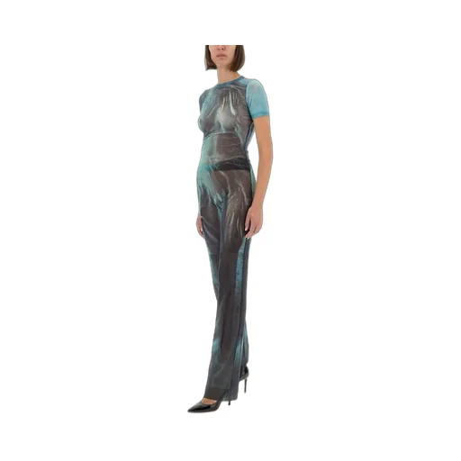 Sheer Printed Trousers