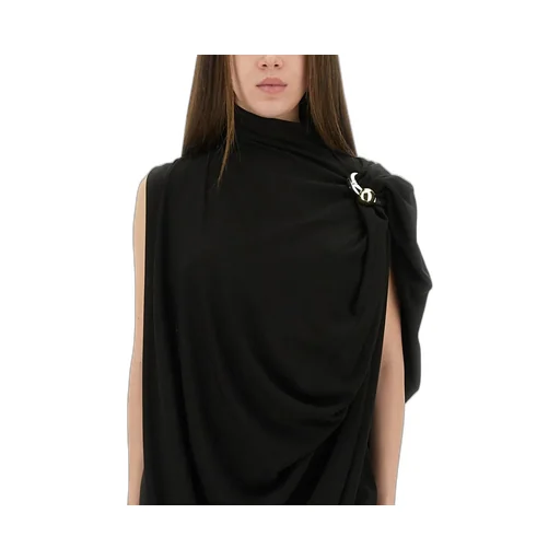 Asymmetric Draped Dress