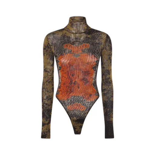 Turtleneck Mesh Bodysuit
