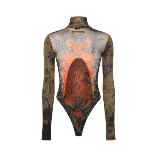 Turtleneck Mesh Bodysuit