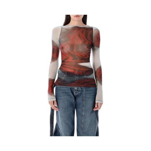 Long Sleeve Mesh Top