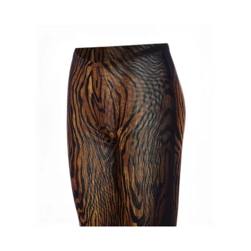 Wood Grain Print Mesh Pants