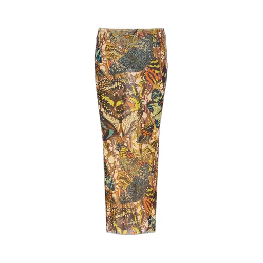 Butterfly Print Maxi Skirt