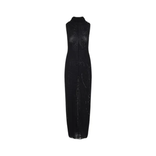Sleeveless Mesh Maxi Dress