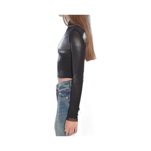 Mesh Turtleneck Top