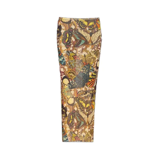 Butterfly Print Maxi Skirt