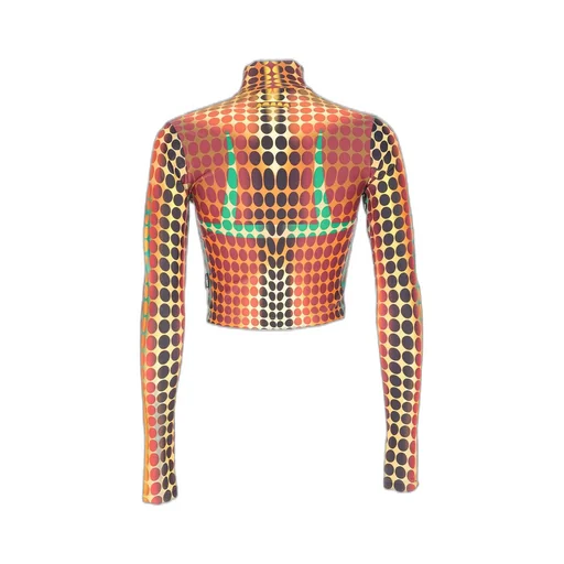 Polka Dot Print Long Sleeve Top