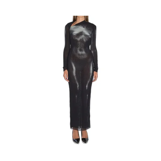 Sheer Long Sleeve Gown