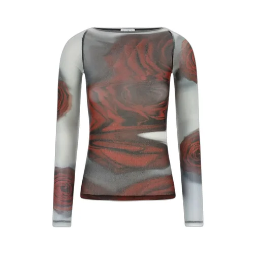 Long Sleeve Mesh Top