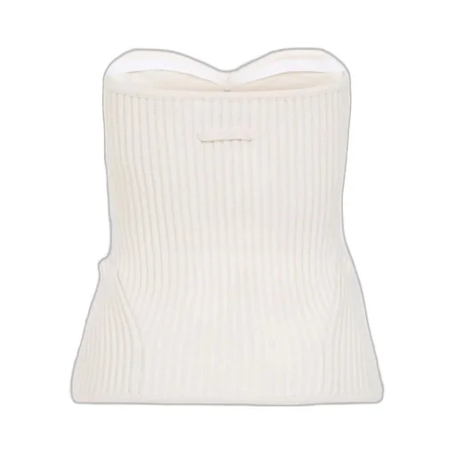 Ribbed Strapless Corset Top