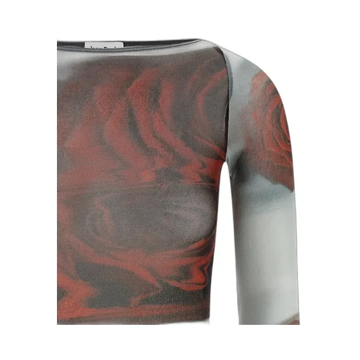 Long Sleeve Mesh Top