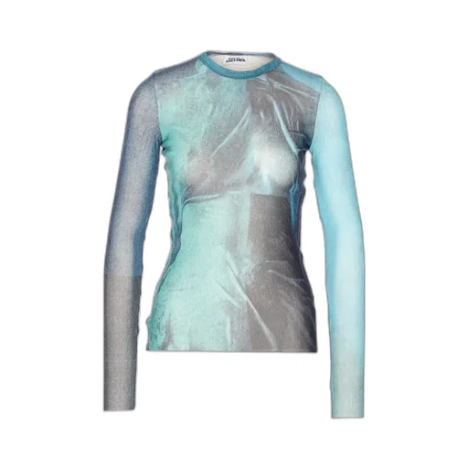 Long Sleeve Mesh Top