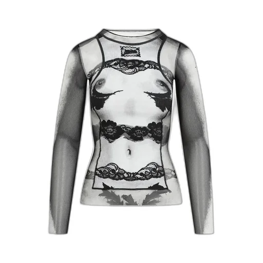 Long Sleeve Mesh Top