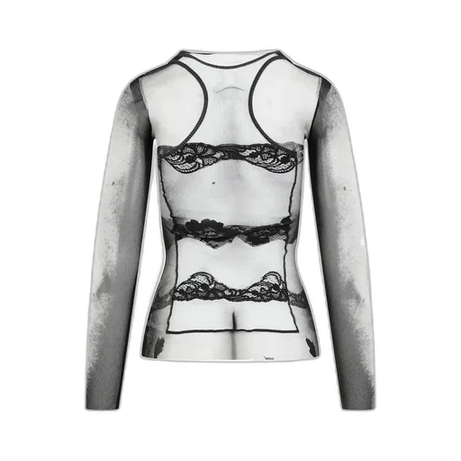 Long Sleeve Mesh Top