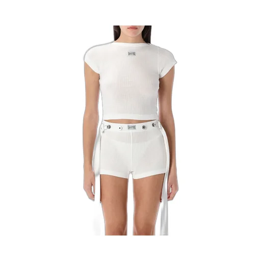 Ribbed Crop Top And Shorts Set