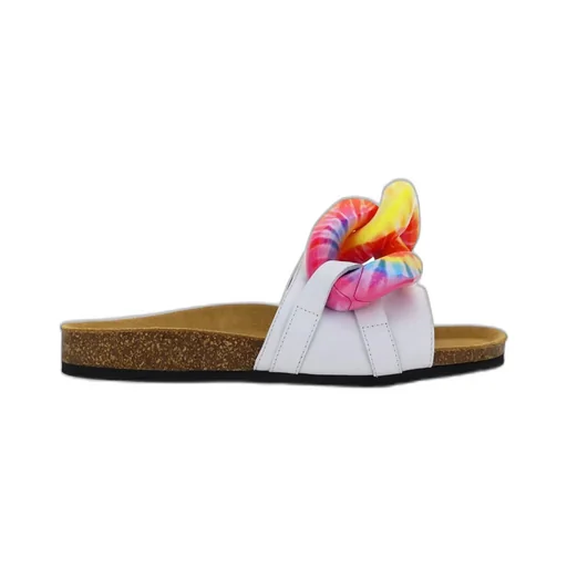 Slide Sandals With Chunky Chain Detail