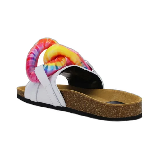 Slide Sandals With Chunky Chain Detail