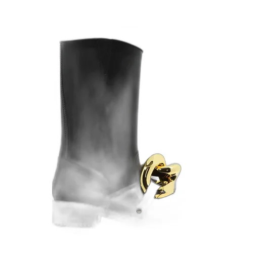 Biker Boots With Chain Detail