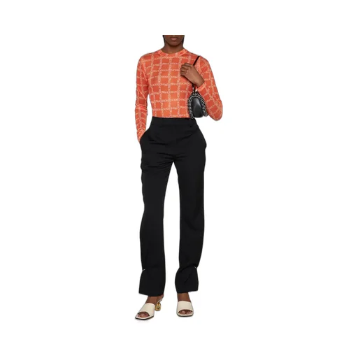 High-Waisted Straight-Leg Trousers