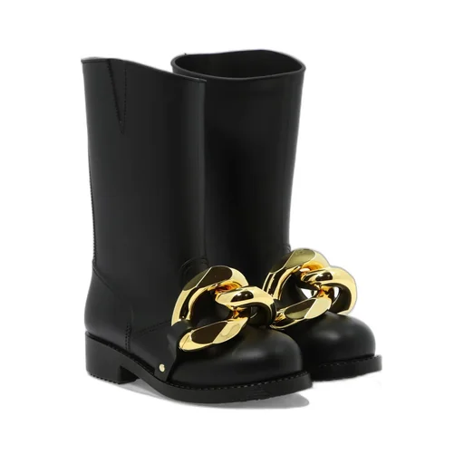 Biker Boots With Chain Detail