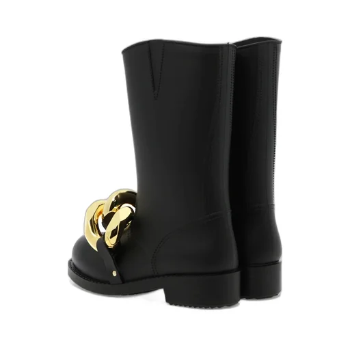 Biker Boots With Chain Detail